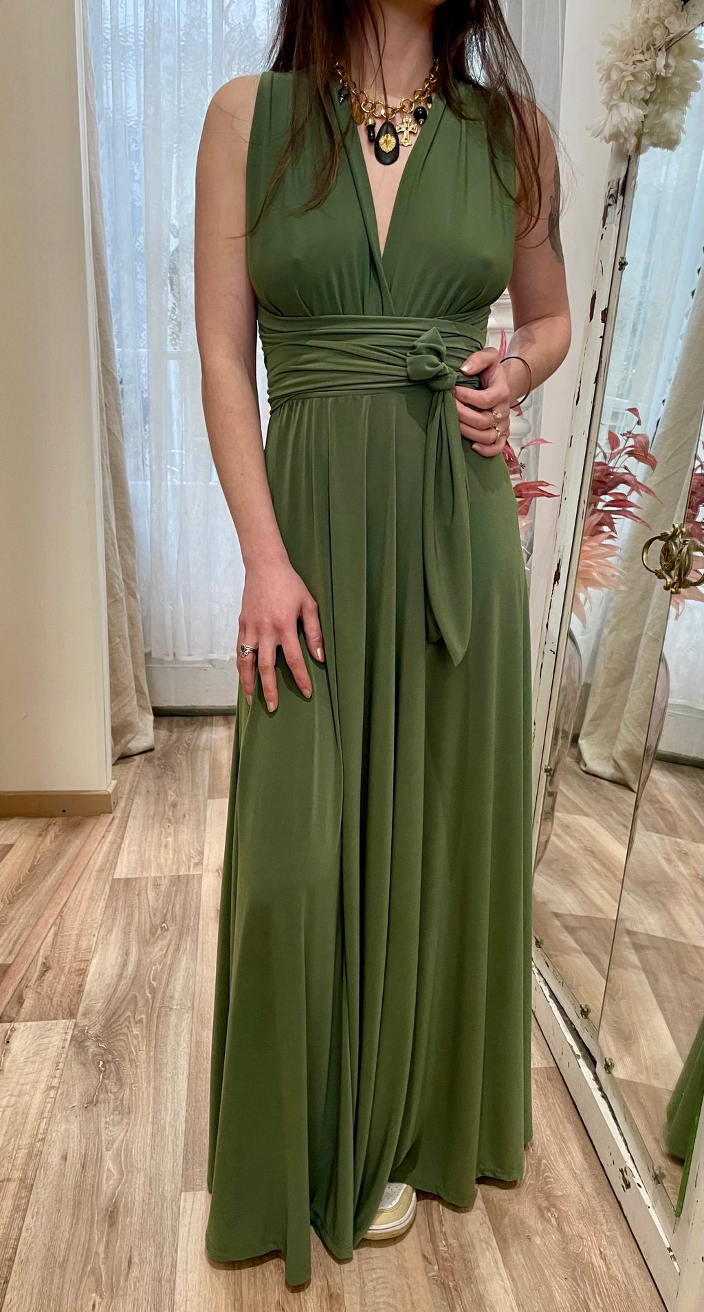 Robe dos nu kaki