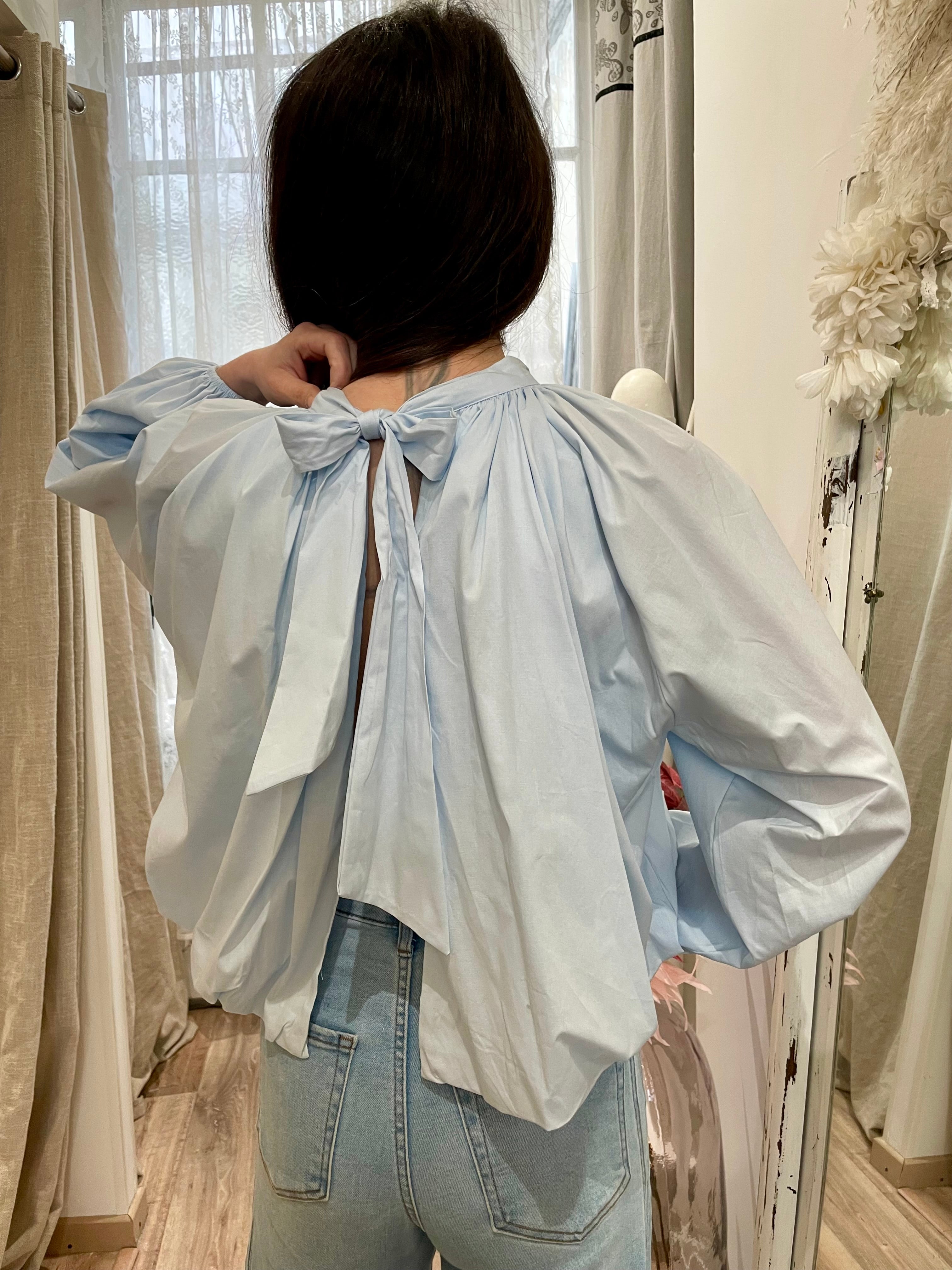 Blouse romane bleu
