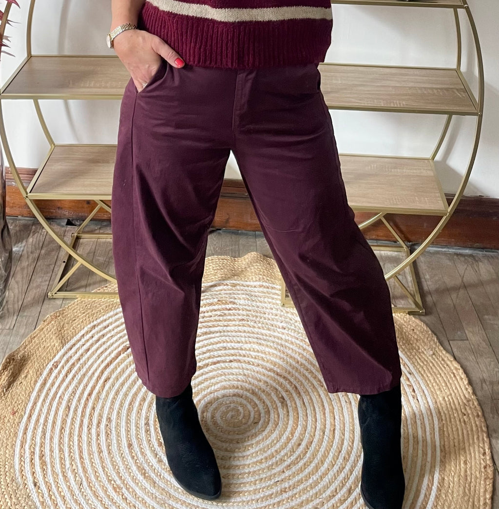 Pantalon  balloon  bordeaux