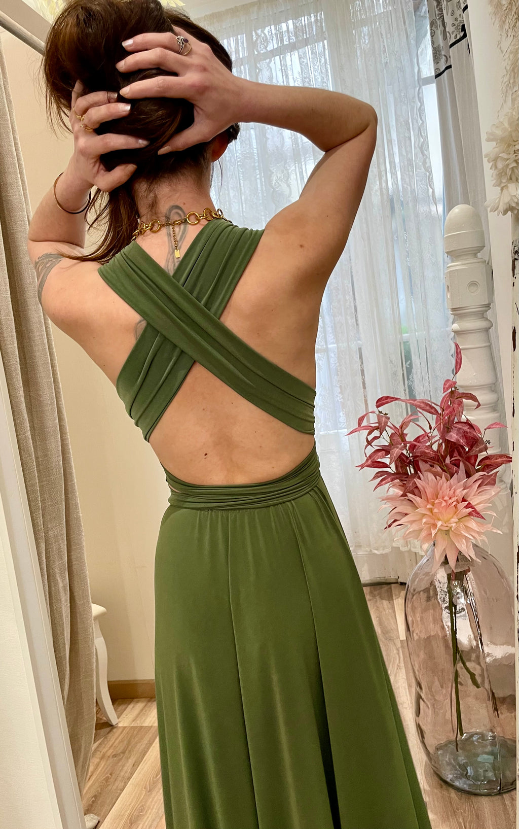 Robe dos nu kaki