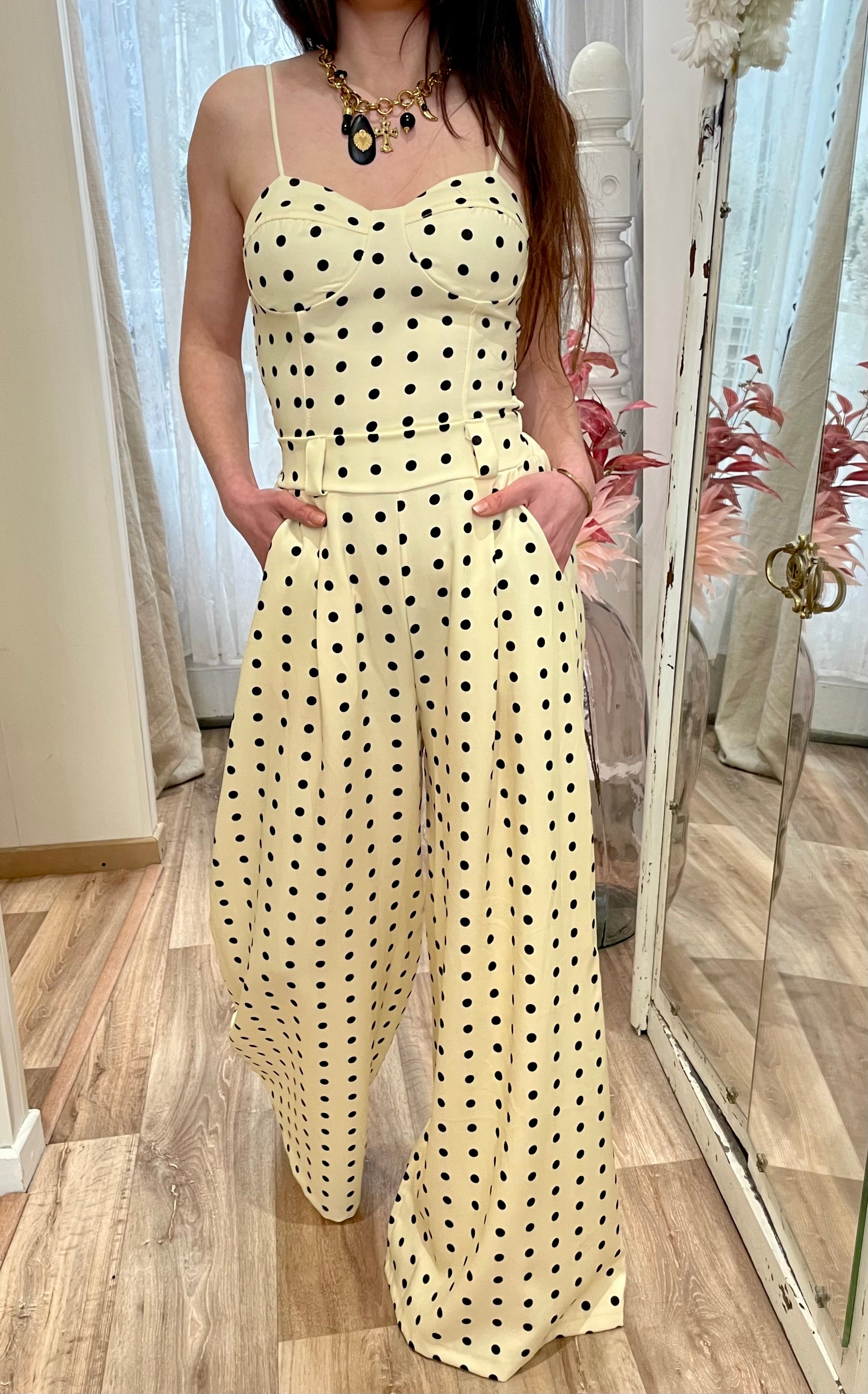 Ensemble à pois jaune