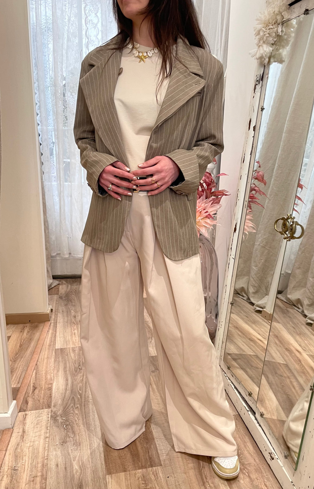 Blazer asymétrique Taupe