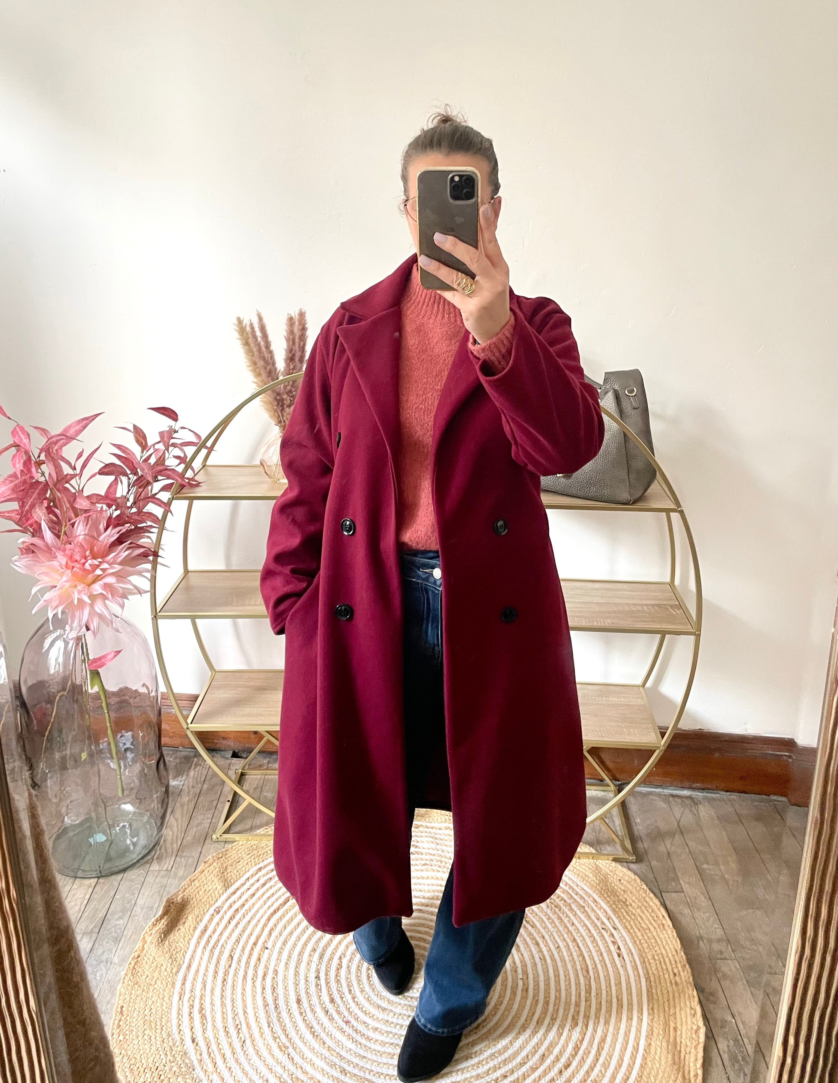 Manteau Sonia bordeaux