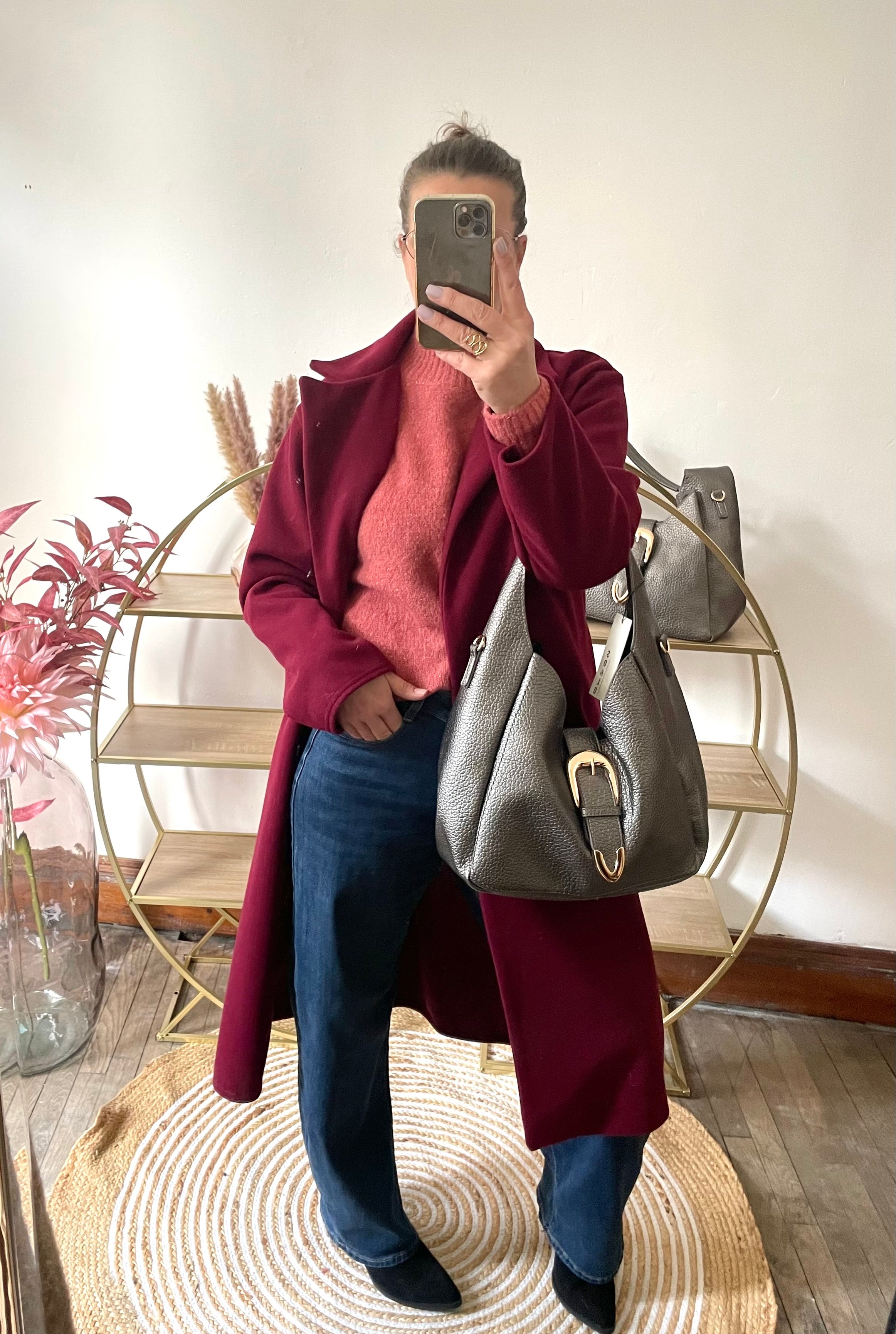 Manteau Sonia bordeaux