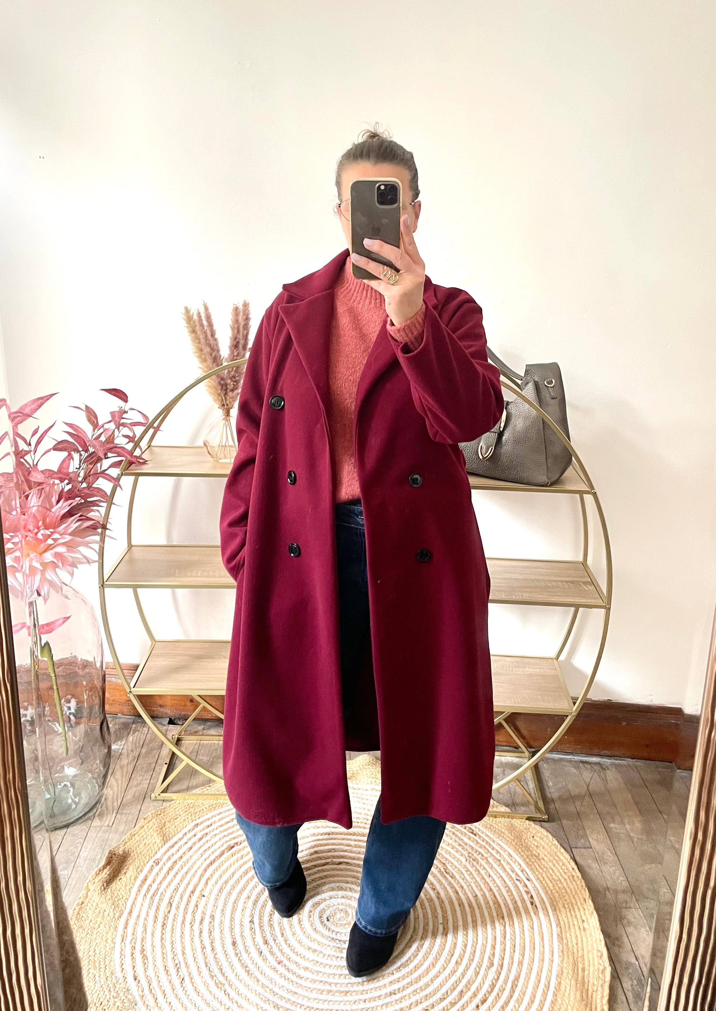 Manteau Sonia bordeaux