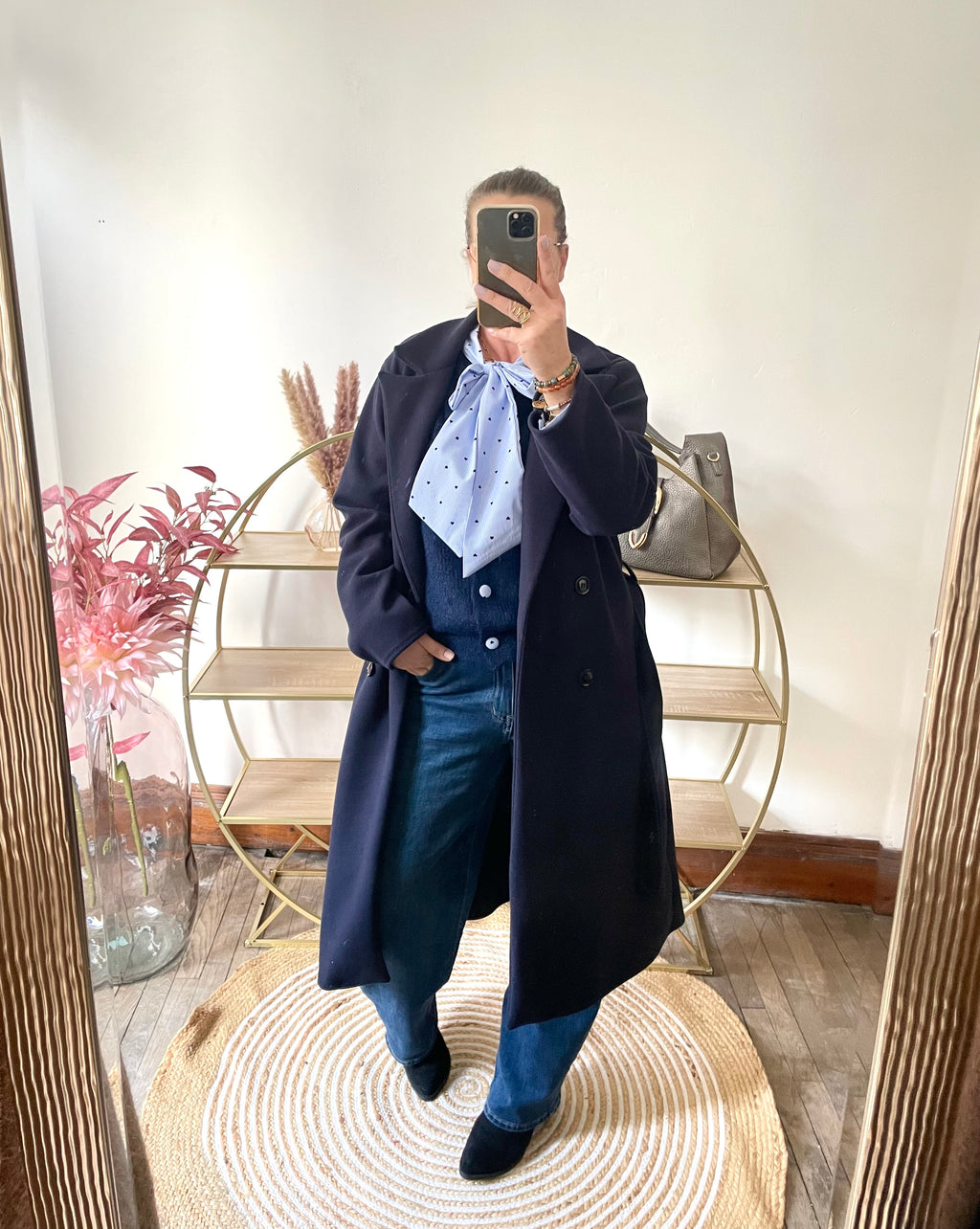 Manteau Sonia bleu marine
