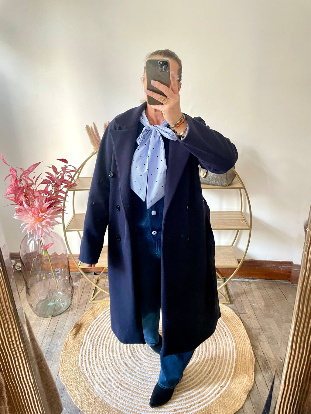 Manteau Sonia bleu marine