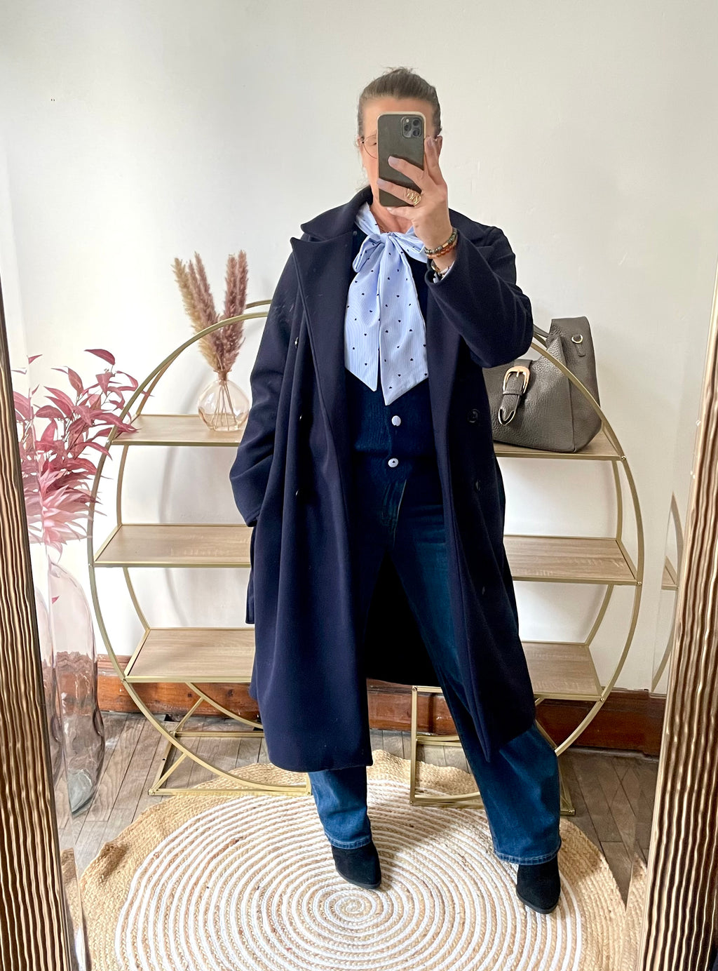 Manteau Sonia bleu marine