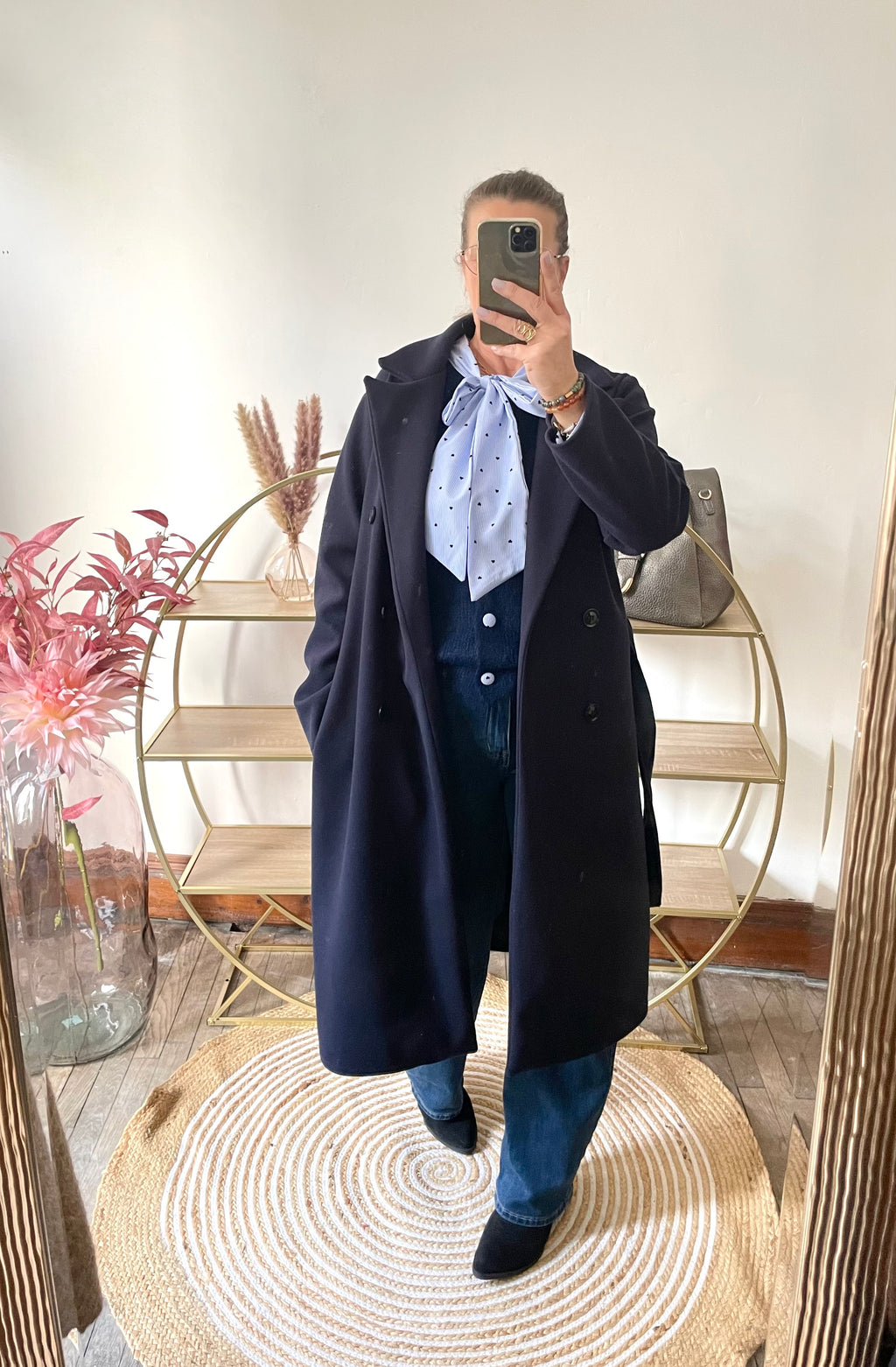 Manteau Sonia bleu marine