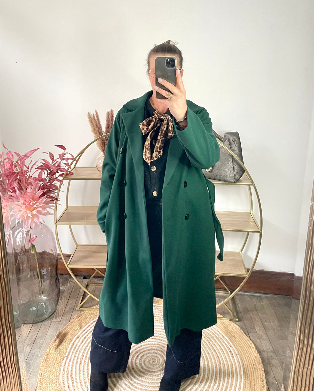 Manteau Sonia vert émeraude
