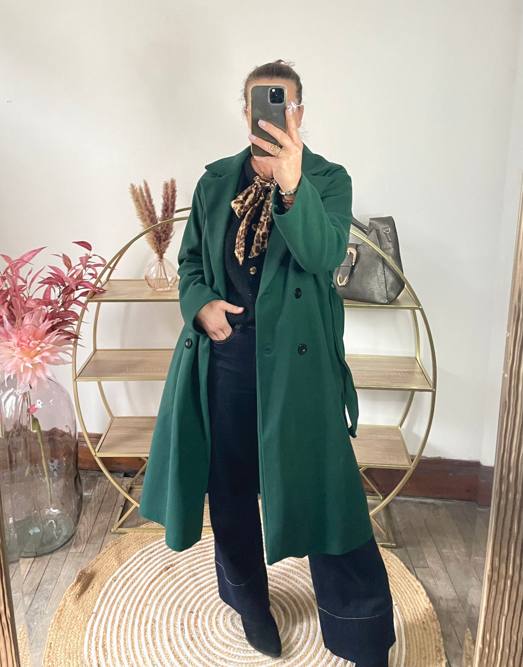 Manteau Sonia vert émeraude
