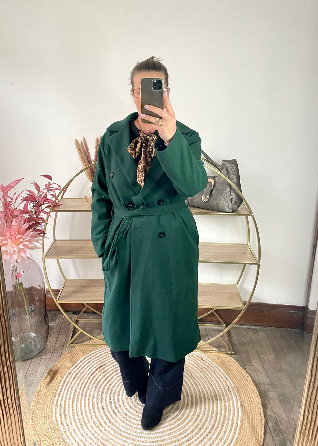 Manteau Sonia vert émeraude