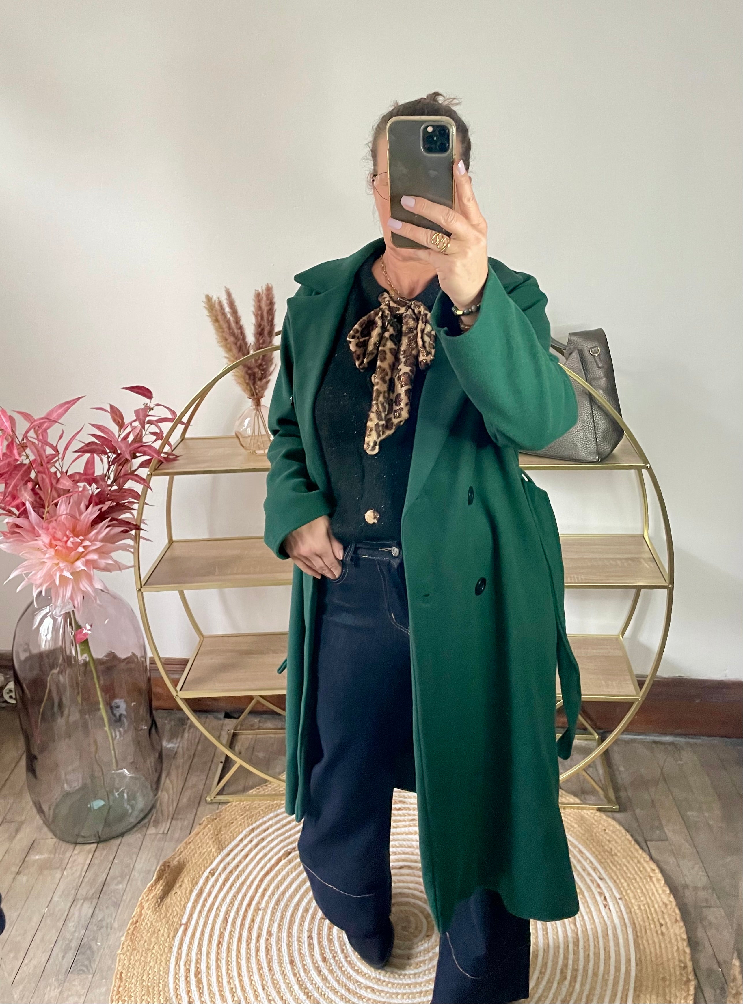 Manteau Sonia vert émeraude
