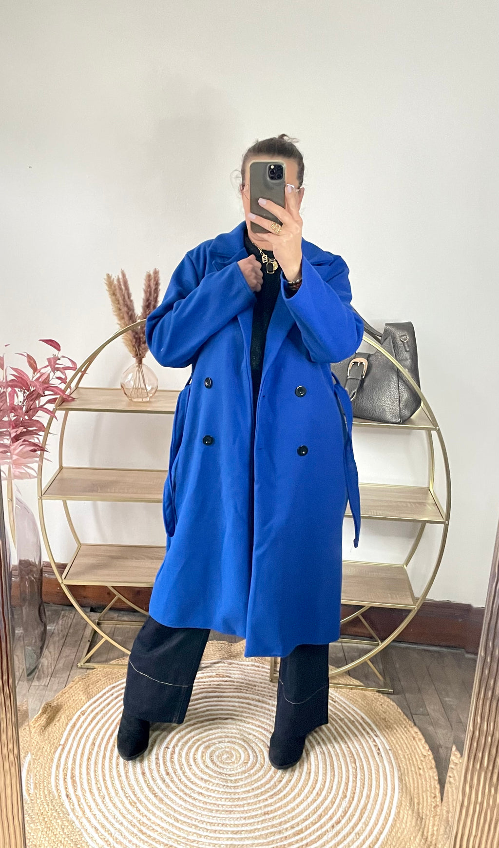 Manteau Sonia bleu roi