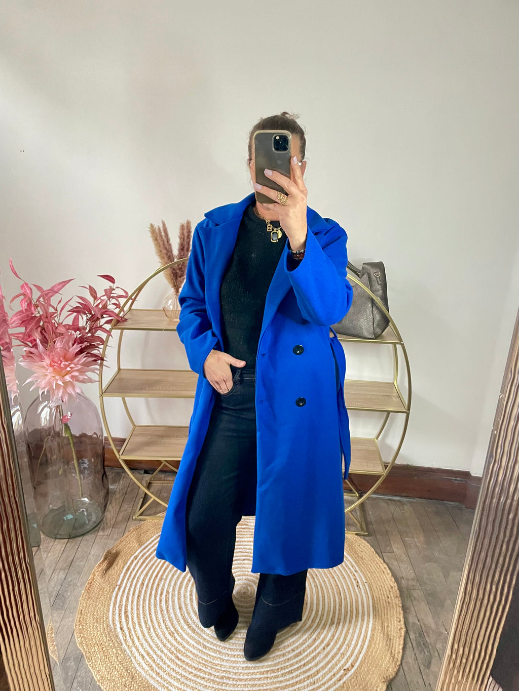 Manteau Sonia bleu roi