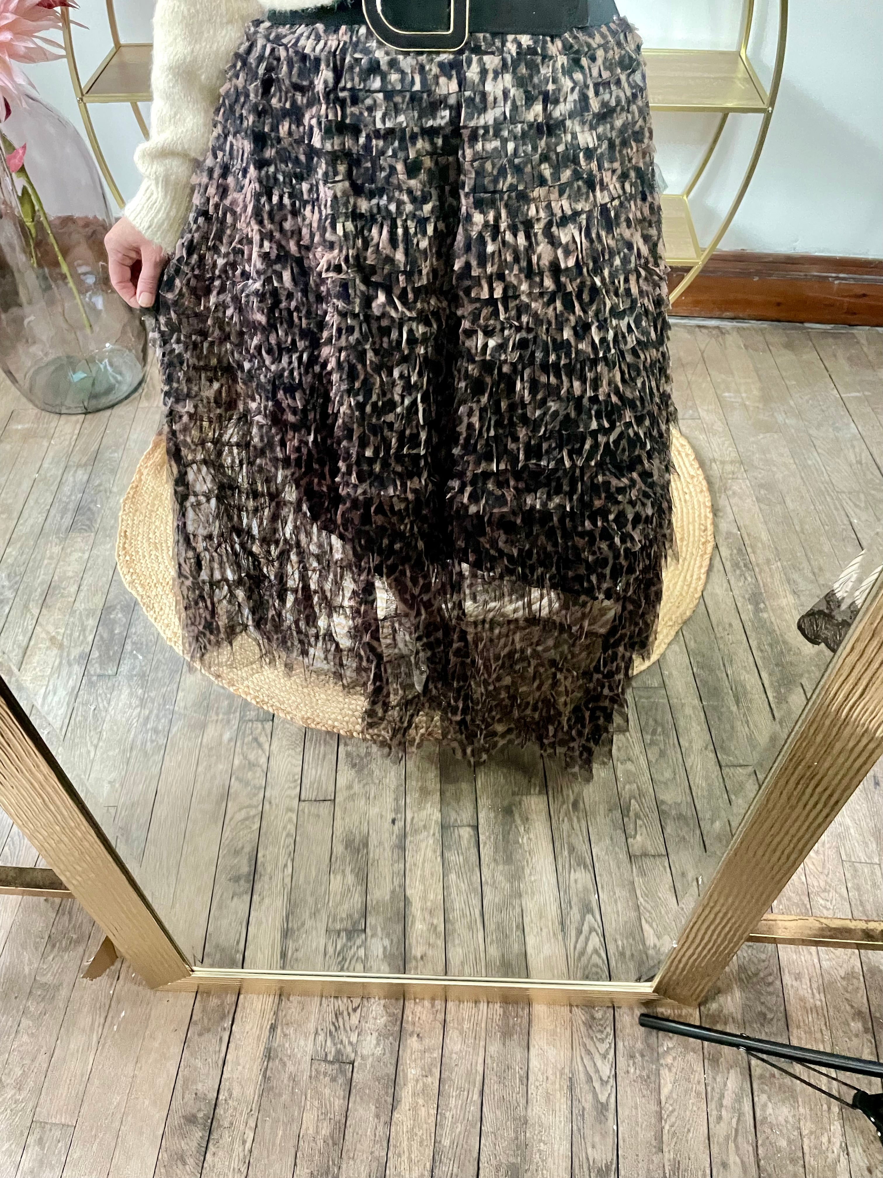 Jupe tulle à volant