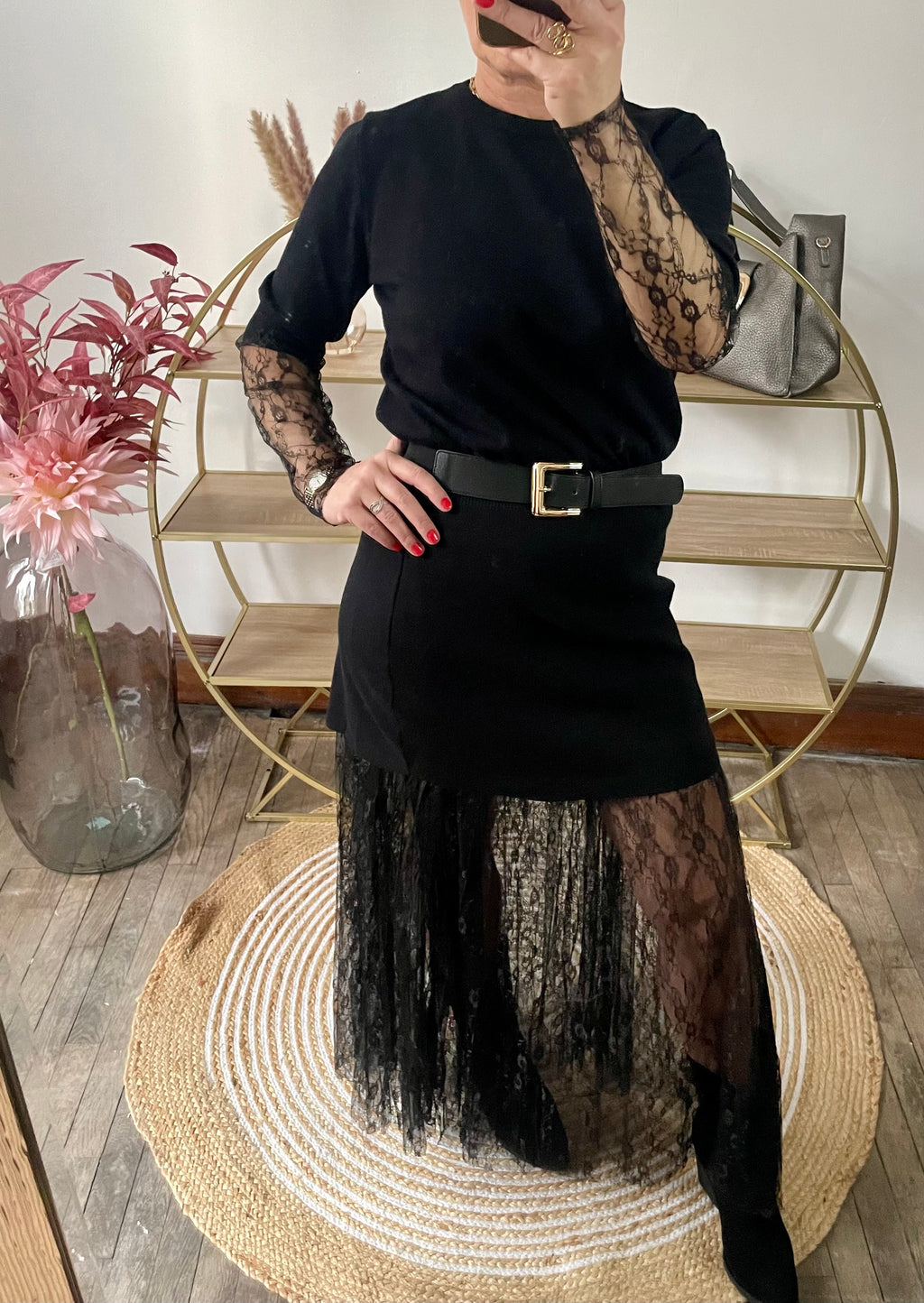 Jupe Lisa longue en dentelle