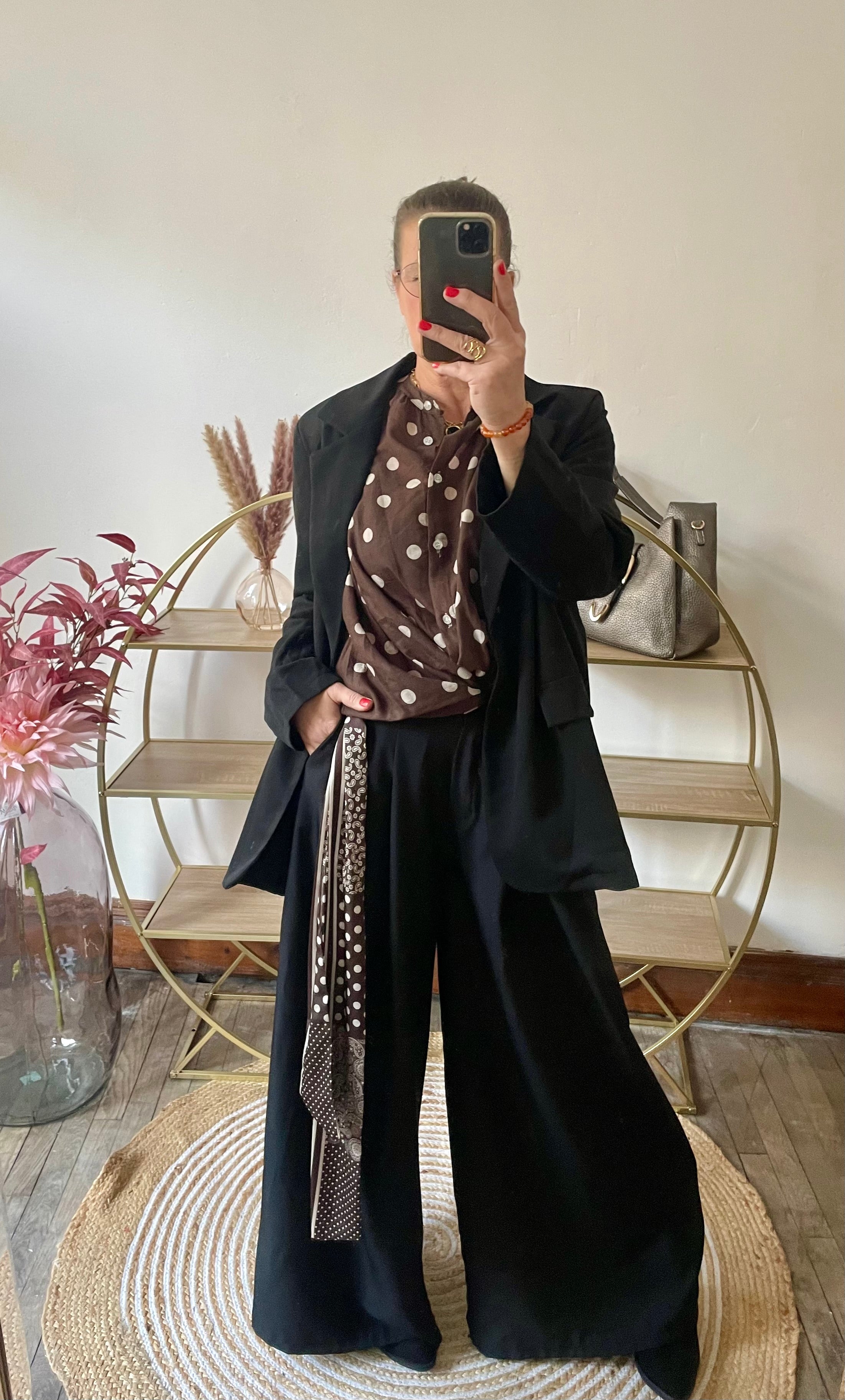 Pantalon  fluide Palazzo noir