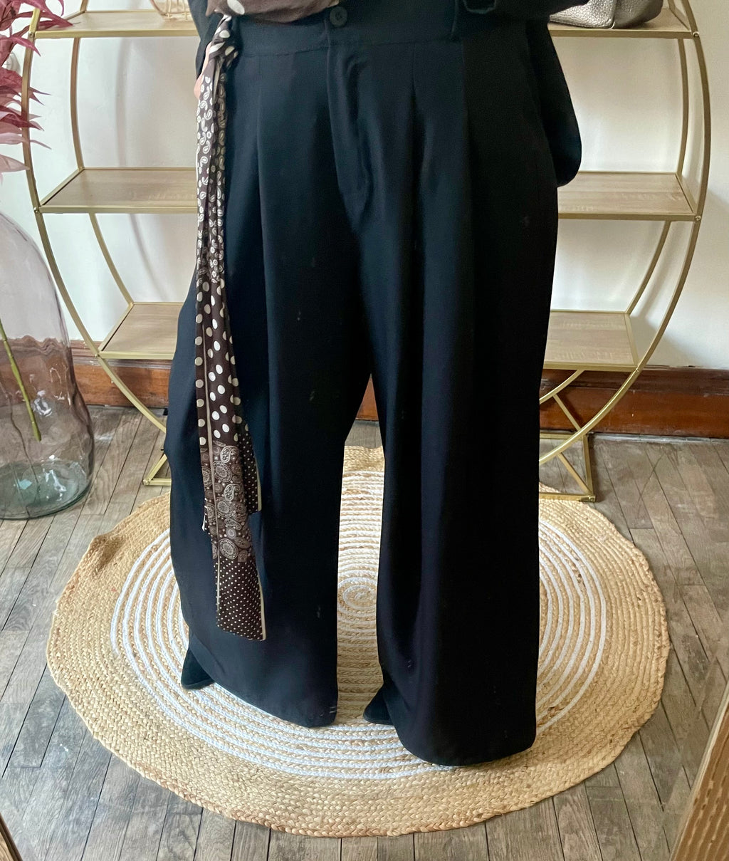 Pantalon  fluide Palazzo noir