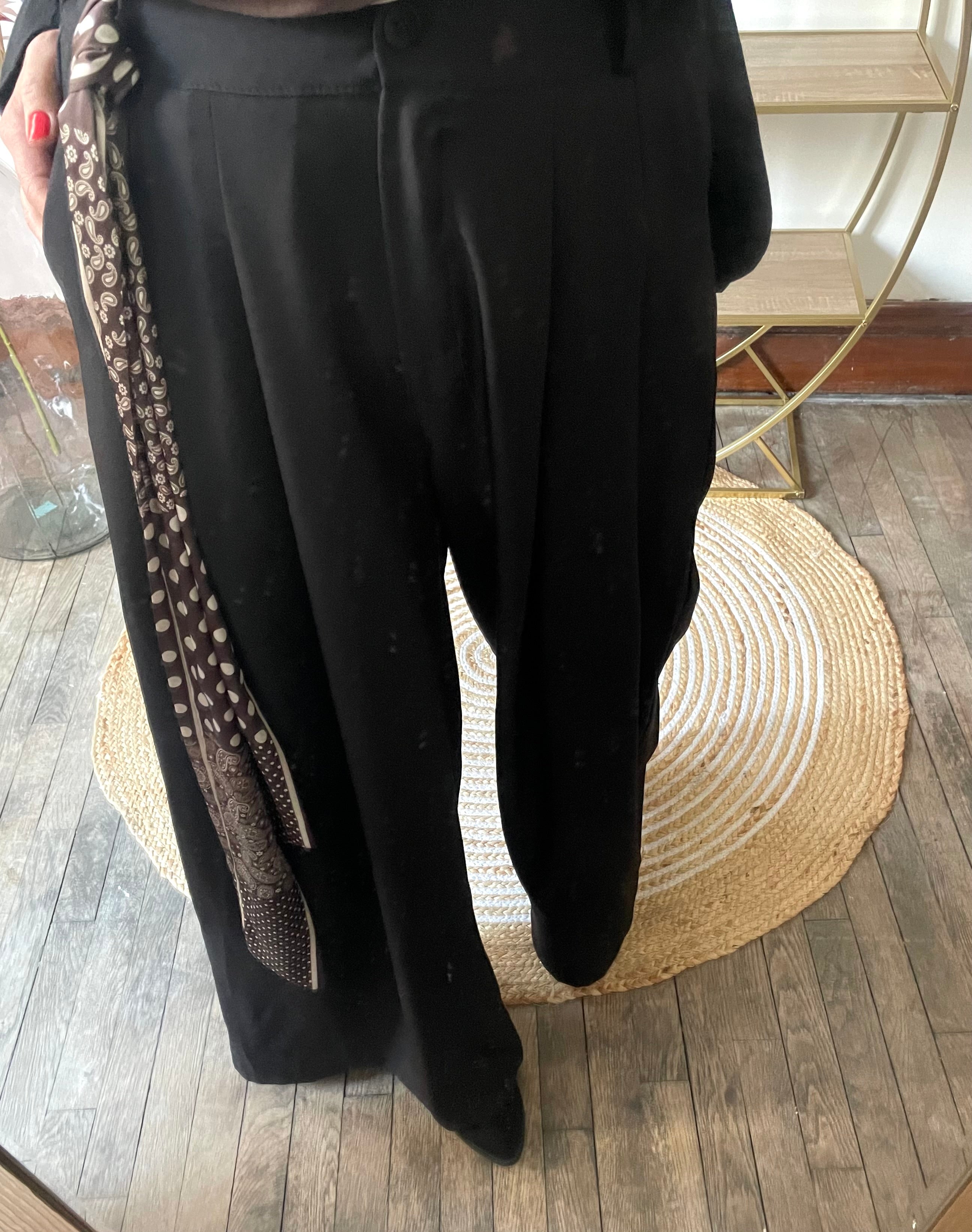 Pantalon  fluide Palazzo noir