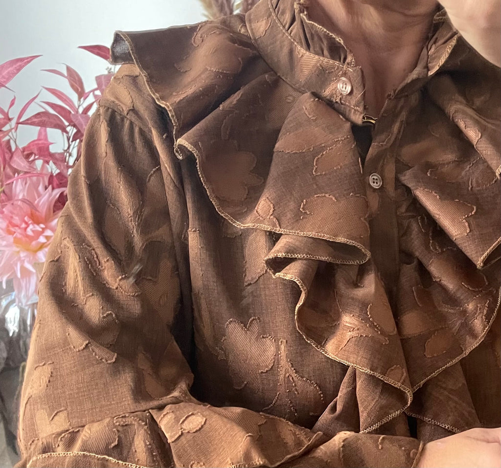 Blouse fluide Sophia chocolat