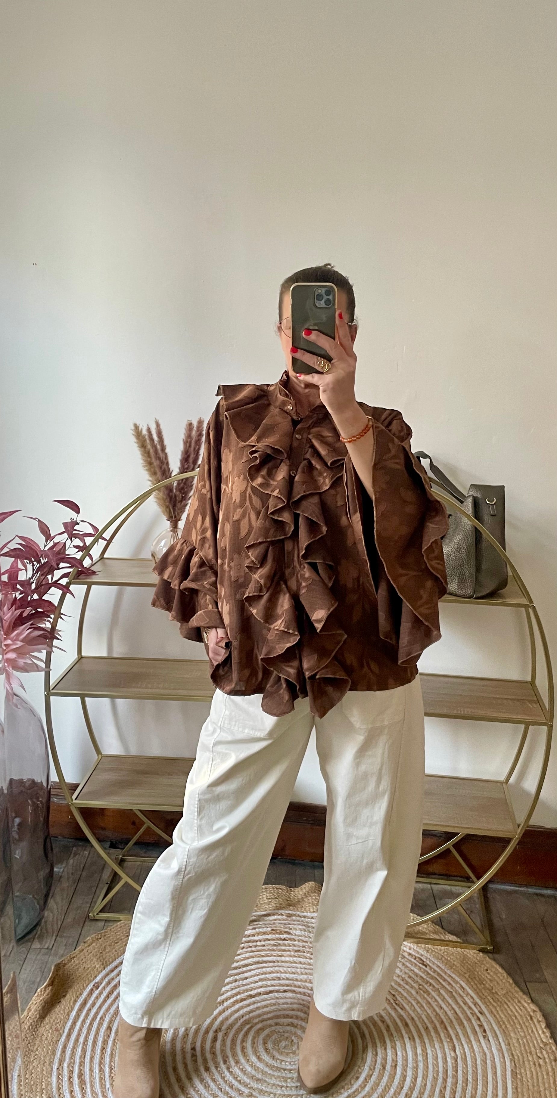 Blouse fluide Sophia chocolat