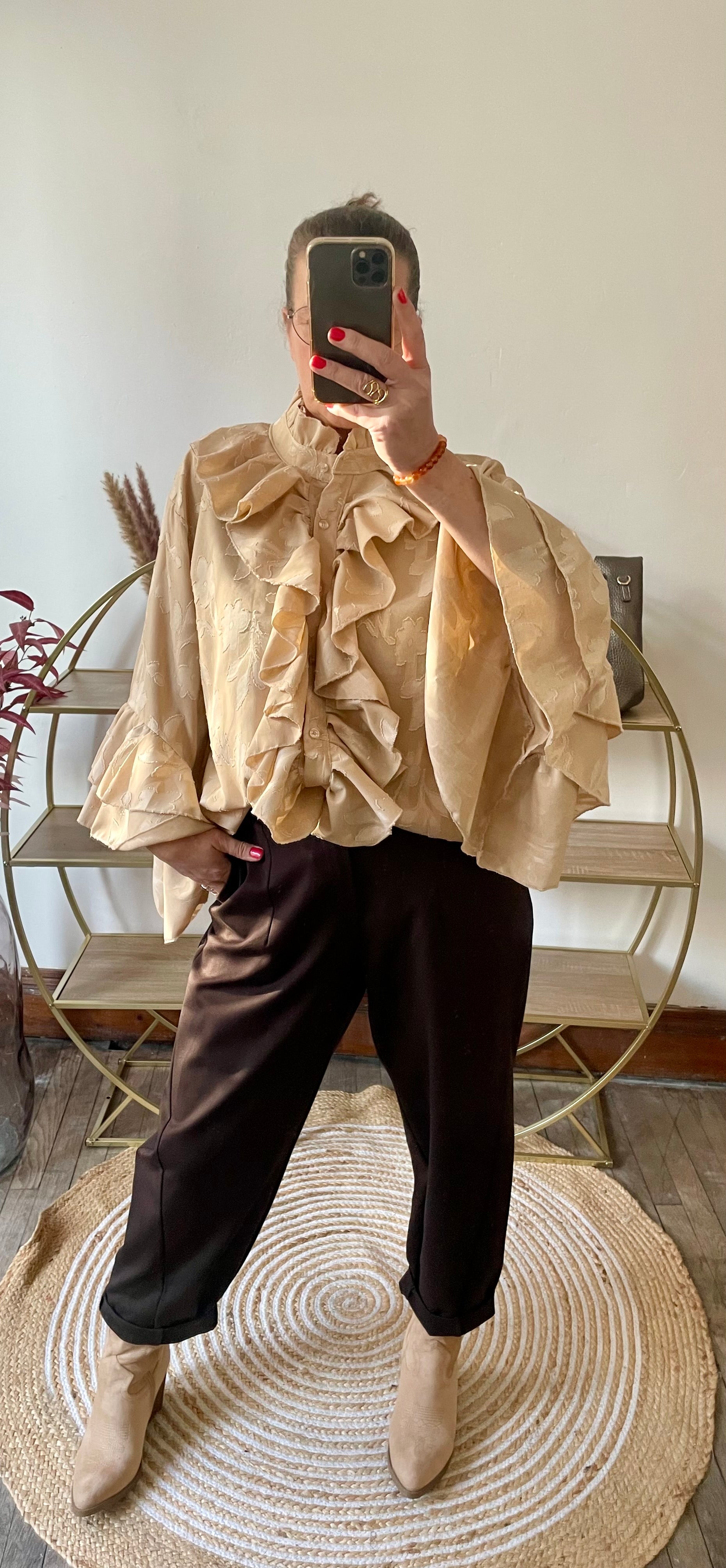 Blouse fluide Sophia beige